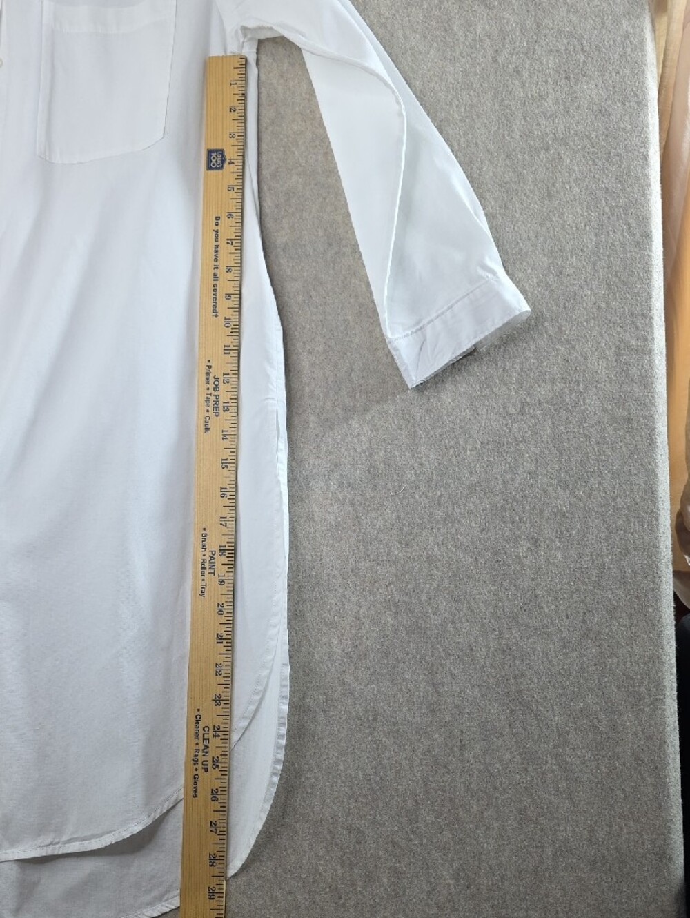 Maeve by Anthropologie White Longline Button Up Shirt Dress 100% Cotton. - Picture 12 of 14